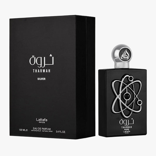 Refined Perfume Pride Tharwah Silver by Lattafa-Men